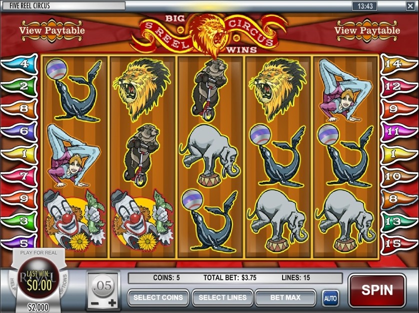 Игровой автомат онлайн 5 Reel Circus