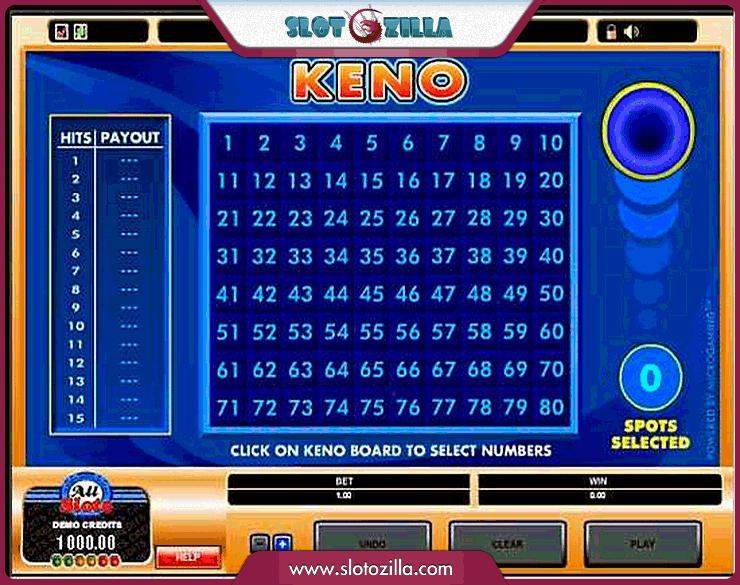 Игровой автомат онлайн Keno